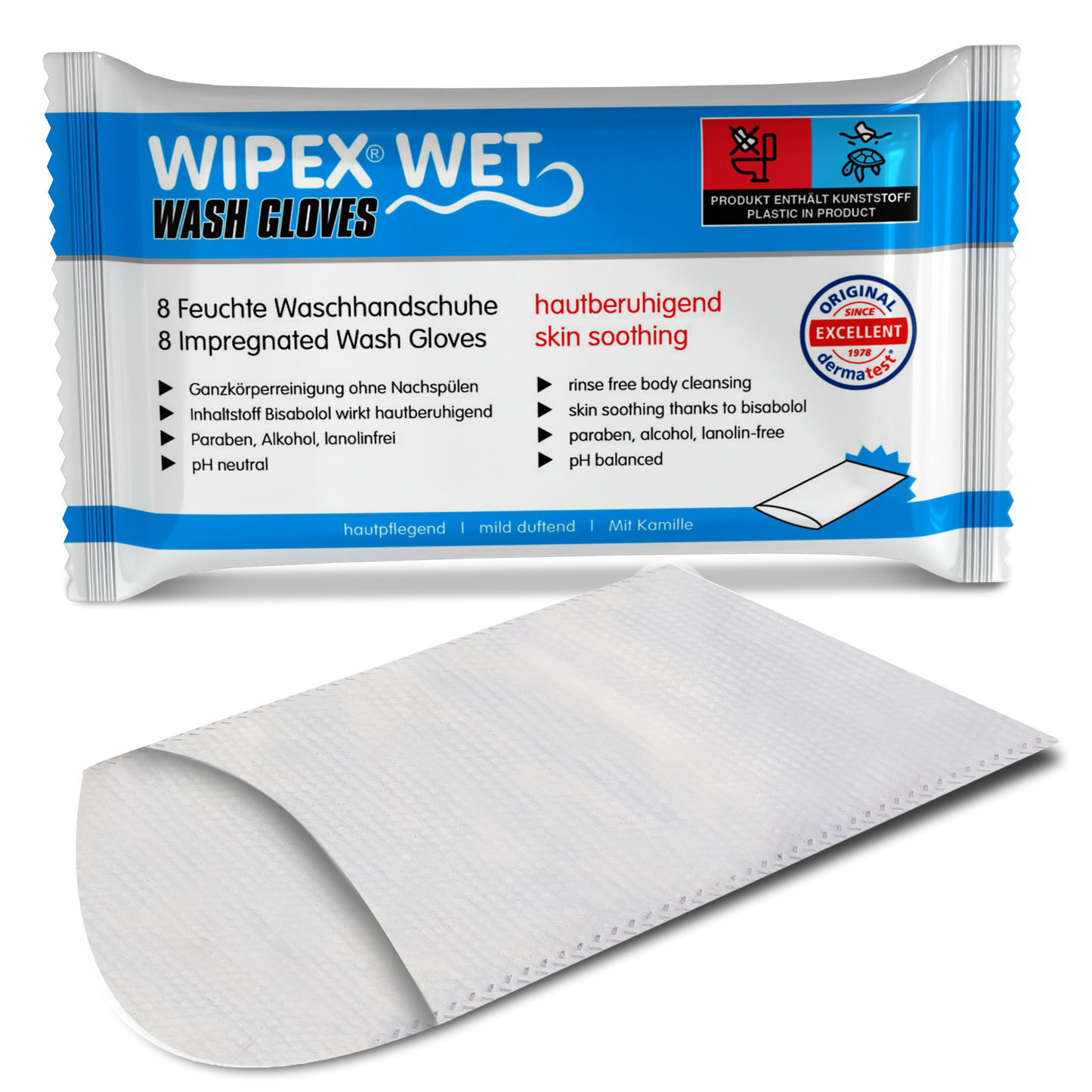 Waschen ohne Wasser – WIPEX® WET Wash Gloves - Waschhandschuhe